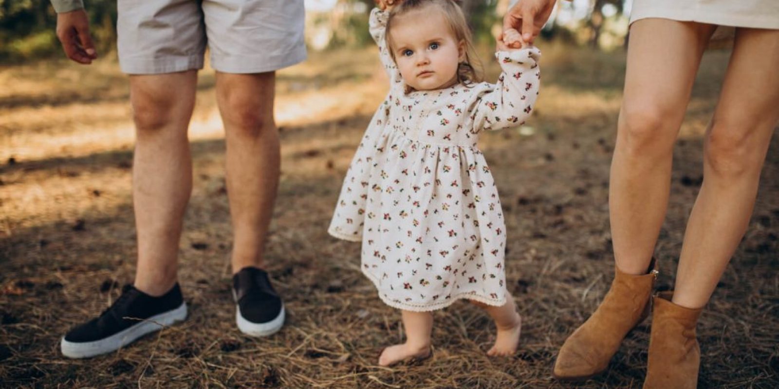 toddler walking park outdoors